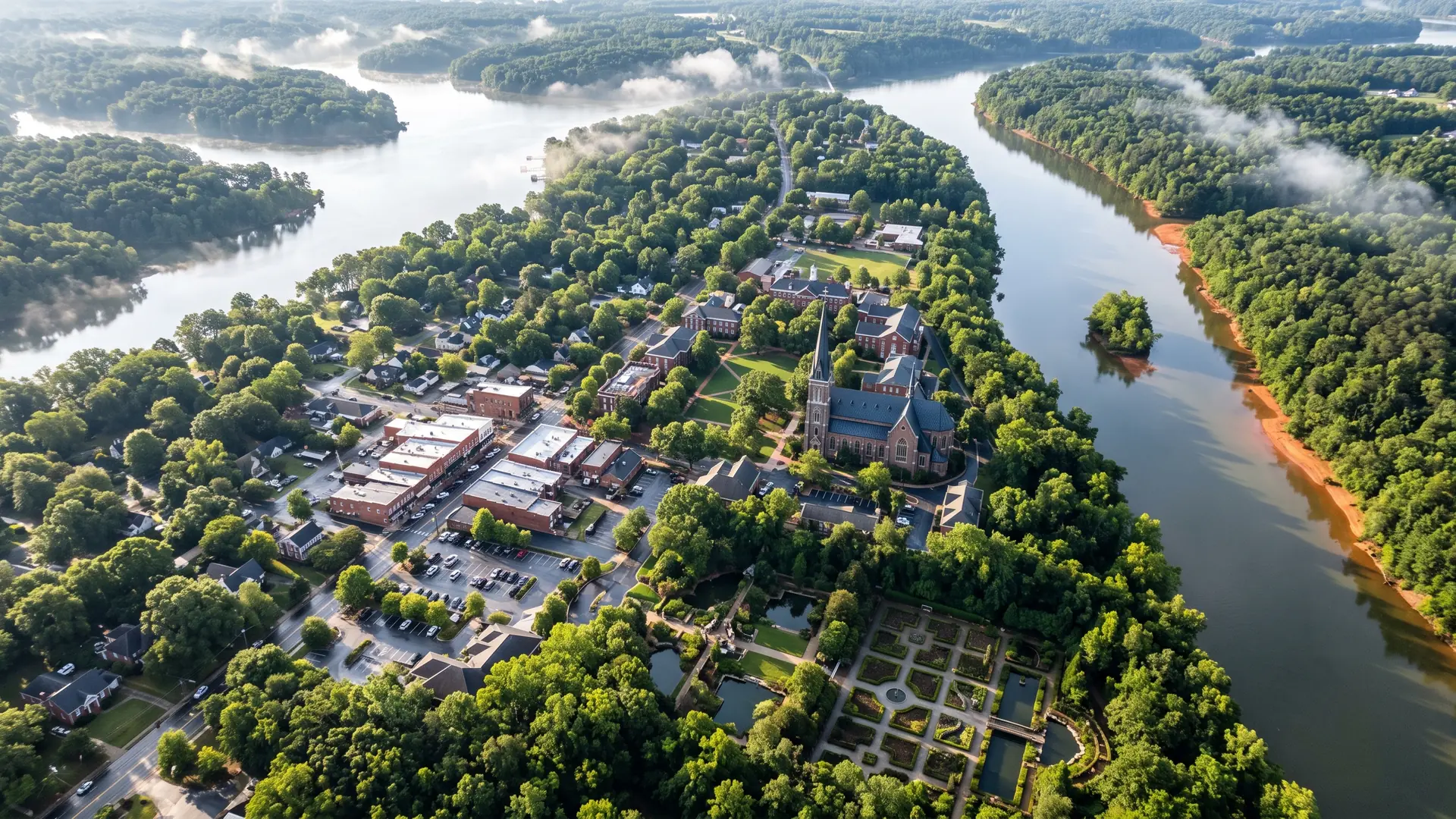 Aerial view of Belmont, NC