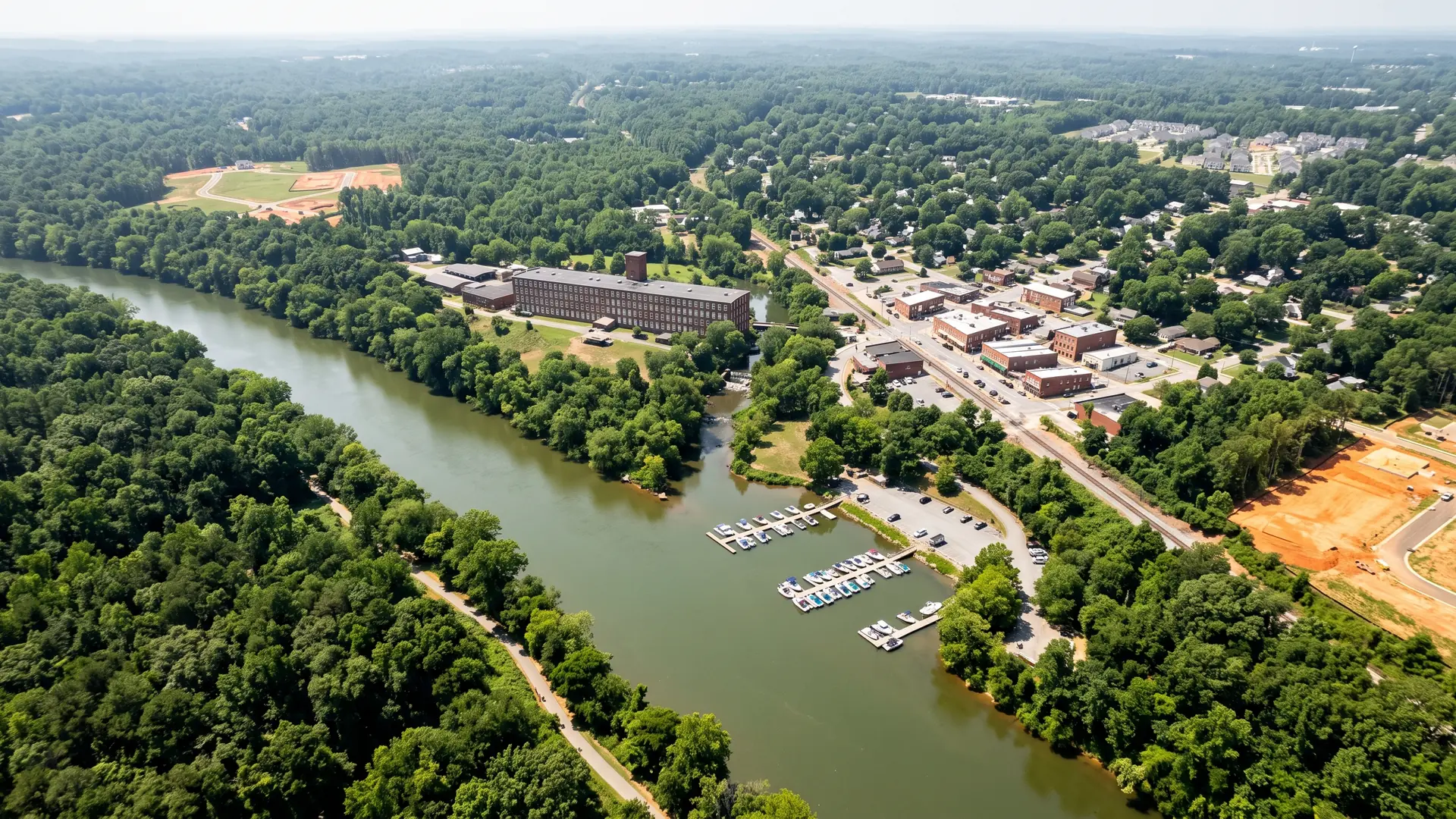 Aerial view of Mount Holly, NC
