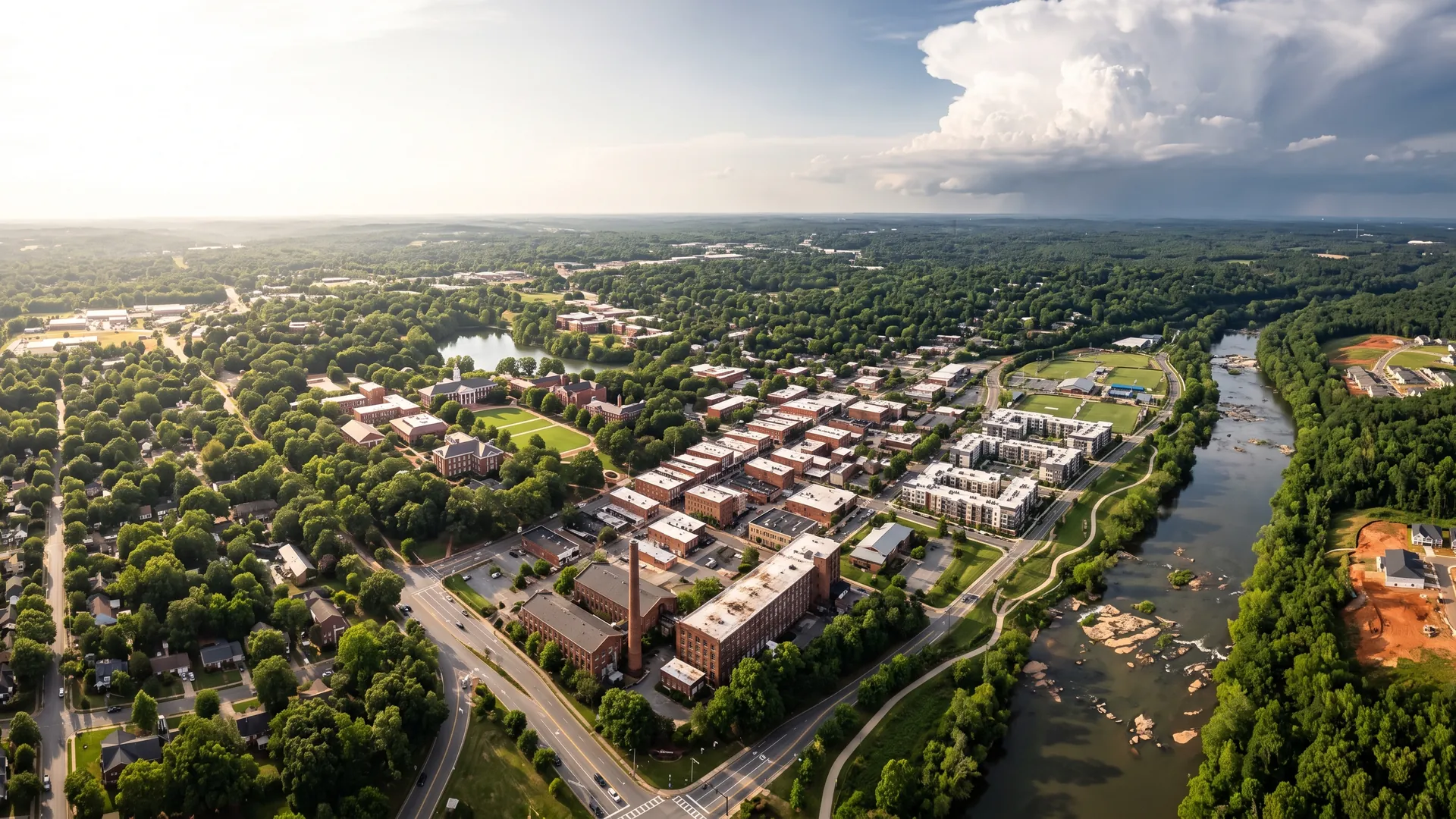 Aerial view of Rock Hill, SC