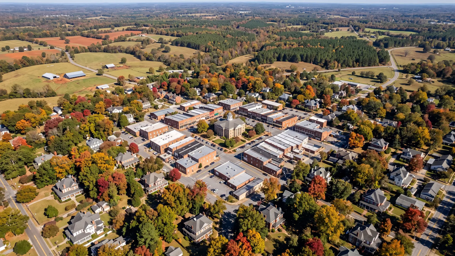 Aerial view of York, SC