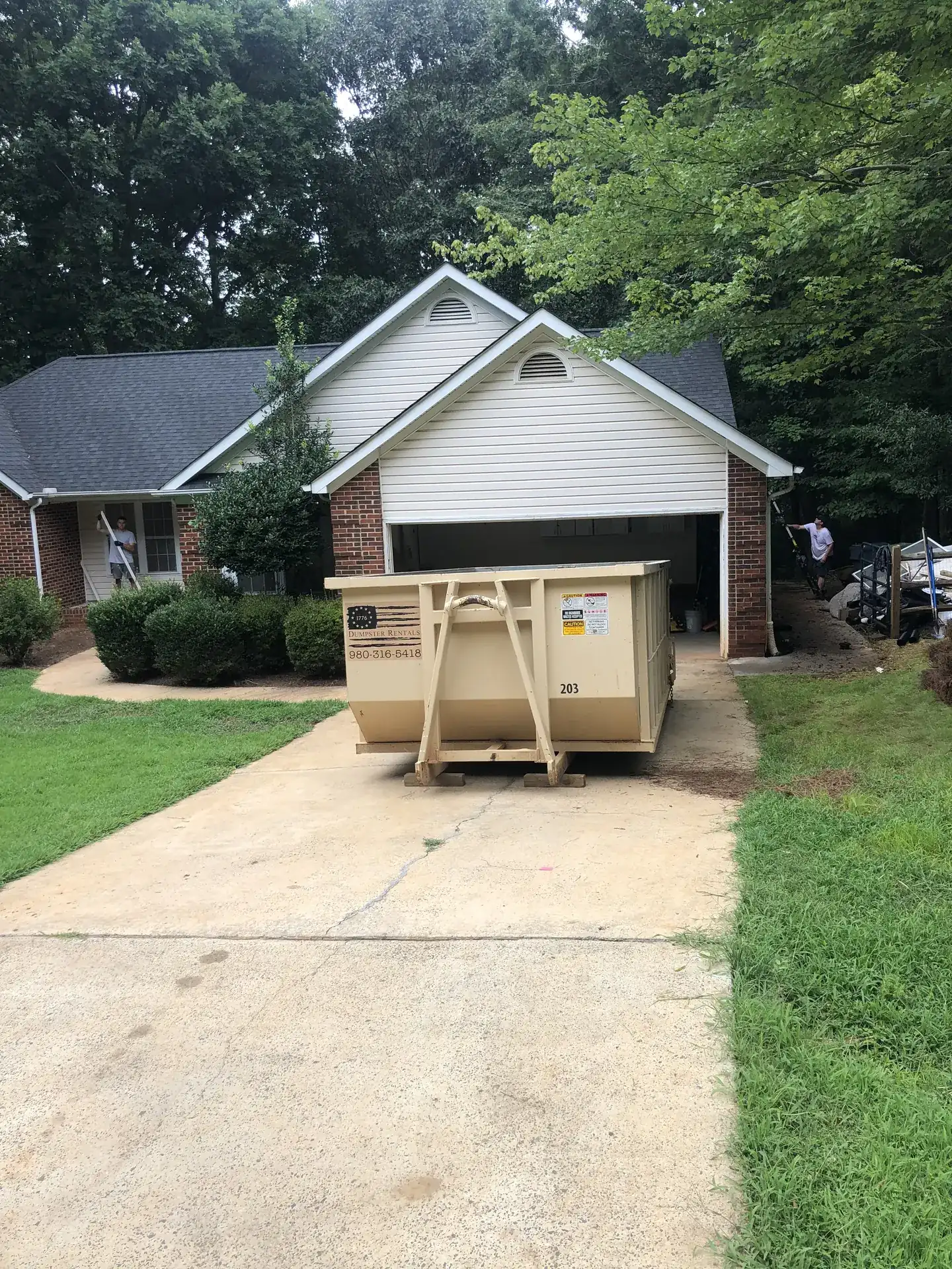 Garage Cleanouts with a 1776 dumpster