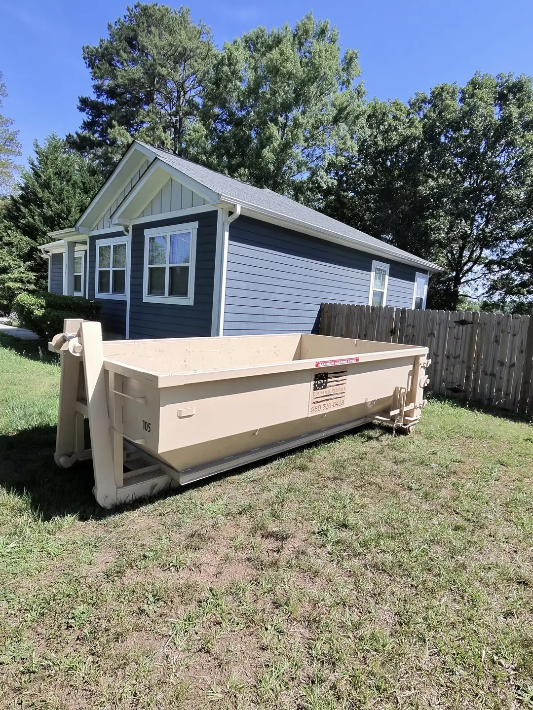 10-yard dumpster